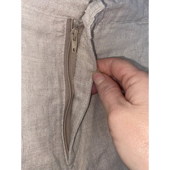 The Oaks Apparel Girls Ruffle Hem Shorts Beige Size‎ 8 Linen Blend - Picture 7 of 7